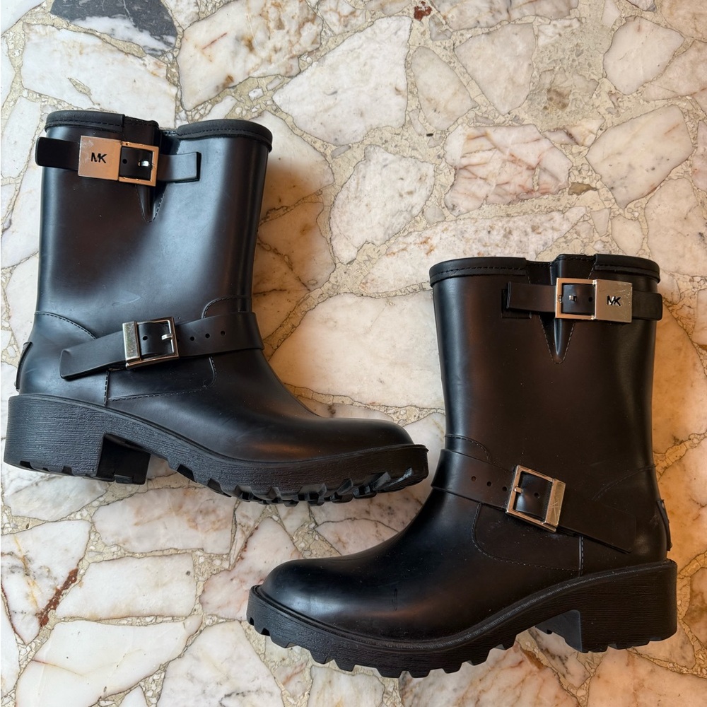 Michael Kors Black Rain boots size 9